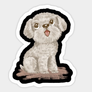 Toy Poodle Puppy Sticker